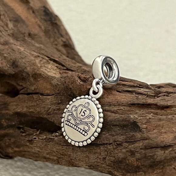 Pandora Quinceañera Girl's 15th Birthday Heart S925 Silver Dangle Charm - Picture 2 of 4